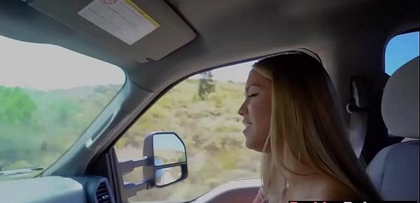  Teen step-daughter blows dad in his car